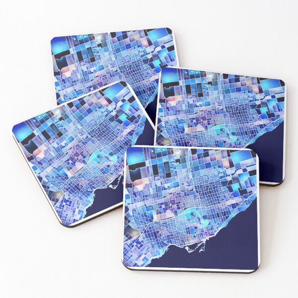 Item preview, Toronto Canada City Map - Marine Blue designed and sold by StylishStacks.