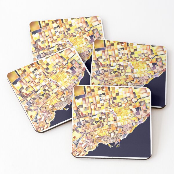 Item preview, Toronto Canada City Map - Golden Yellow designed and sold by StylishStacks.