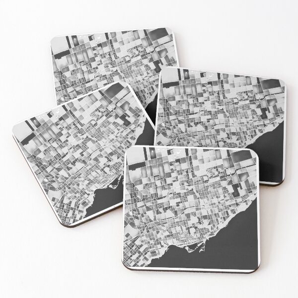 Item preview, Toronto Canada City Map - Black and White Monochrome designed and sold by StylishStacks.