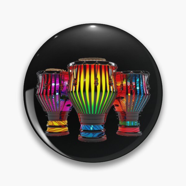 Item preview, African Drum Art in Neon Colors (Series 7) designed and sold by MugsNstuff Live Love Create!.