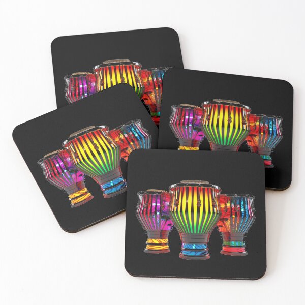 Item preview, African Drum Art in Neon Colors (Series 7) designed and sold by MugsNstuff Live Love Create!.