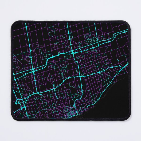 Item preview, Toronto Canada City Map - Neon Fantasy designed and sold by StylishStacks.