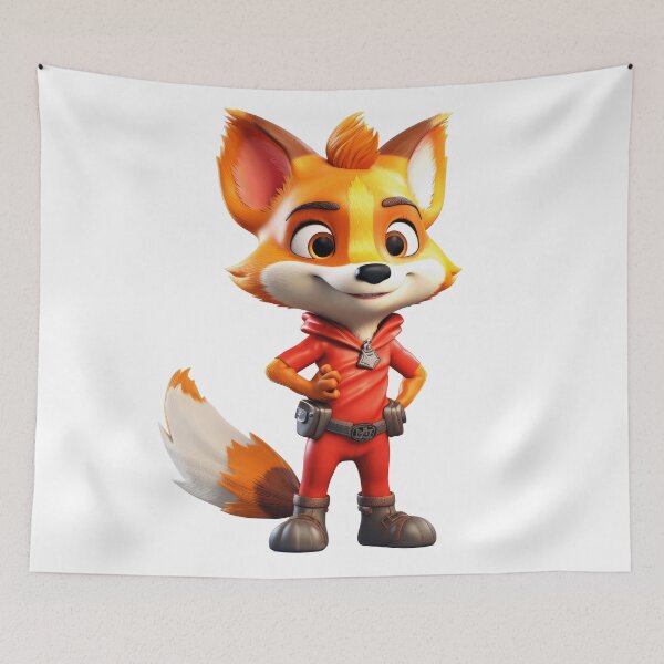 Item preview, Charming Fox Hero - Tiny Cute Animal Art designed and sold by lematworks.