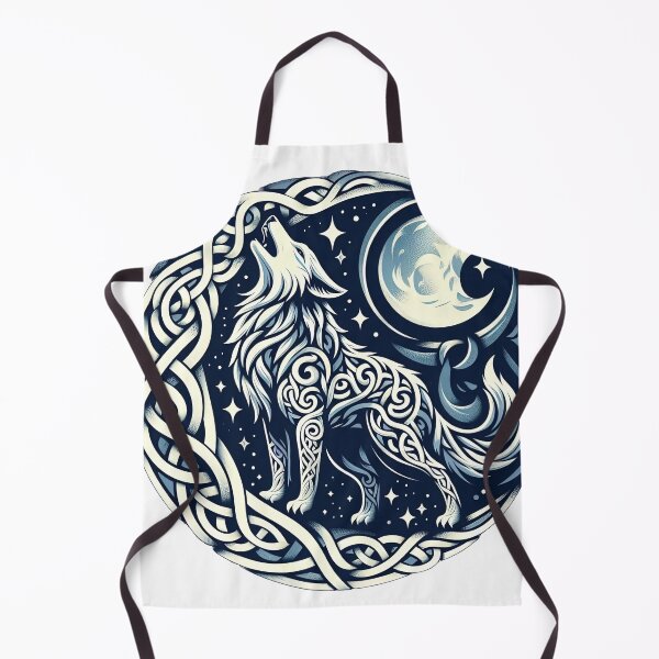 Item preview, Celtic Wolf Tribal wolf howls at the moon designed and sold by Expressions-Sel.