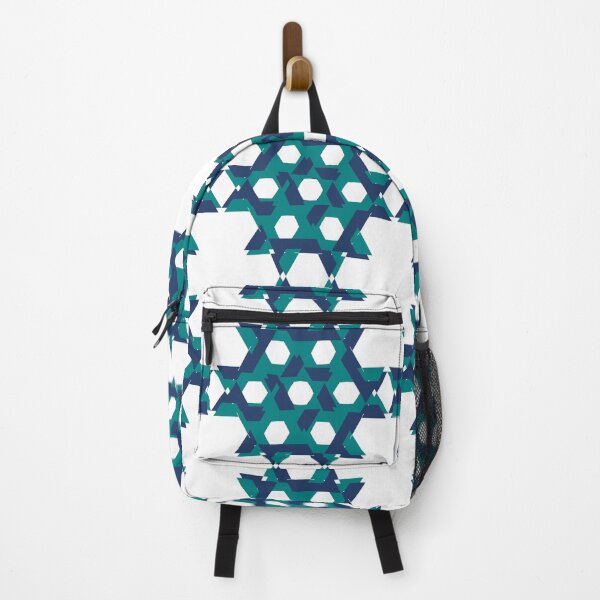 Item preview, two tone blue and green hexagon star, honeycomb designed and sold by pipikijung.