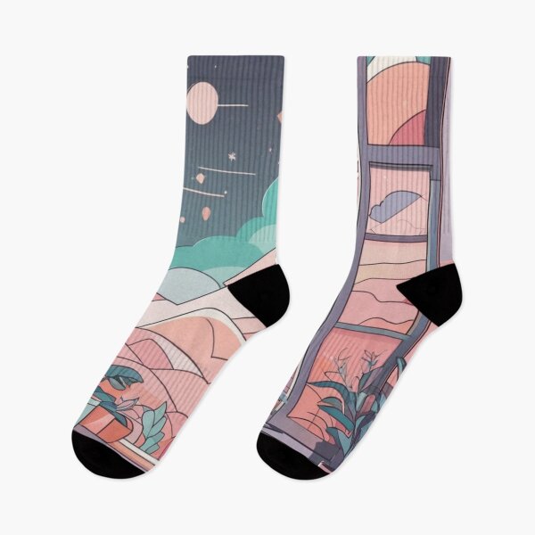 Item preview, The scenery outside the window with a pastel tone color designed and sold by JangmiHorang.
