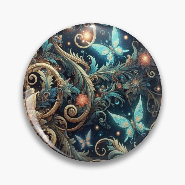 Item preview, Cosmic Flora Swirls With Butterflies designed and sold by TeslaSt0re.
