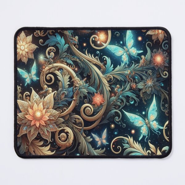 Item preview, Cosmic Flora Swirls With Butterflies designed and sold by TeslaSt0re.