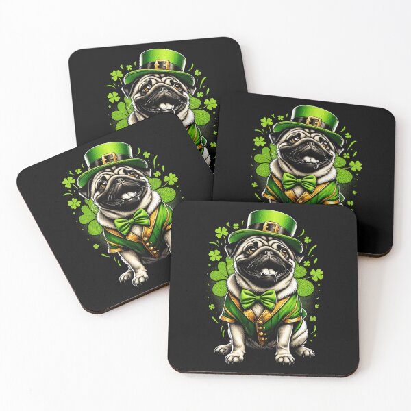 Item preview, Pug Dog St Patrick's Day Irish Leprechaun Clover Shamrock designed and sold by JoelFox165.