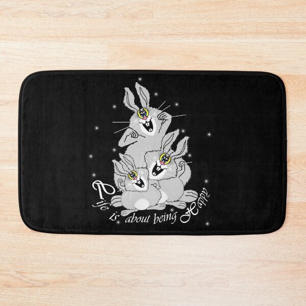 Item preview, Happy bunnies - Life is about being happy  designed and sold by Shirley cute art .