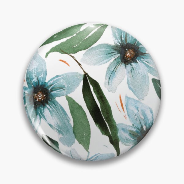 Item preview, Blue Florals + Eucalyptus Leaves designed and sold by KeriFrances.