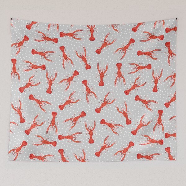 Item preview, Lobsters- Gray with white polka dots designed and sold by natalievmason.