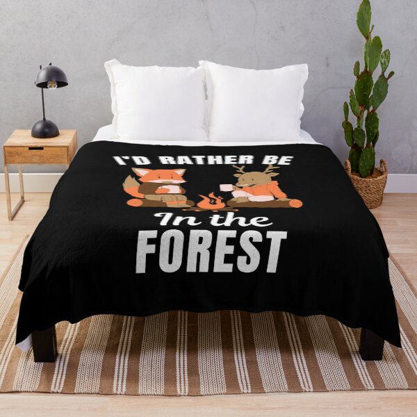 Item preview, I'd rather be in the forest, funny nomadic lifestyle for camping lovers saying or quote designed and sold by NBSStore.
