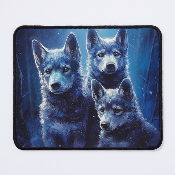 Item preview, Wolfdog Family Painting designed and sold by Nocturne Paws.