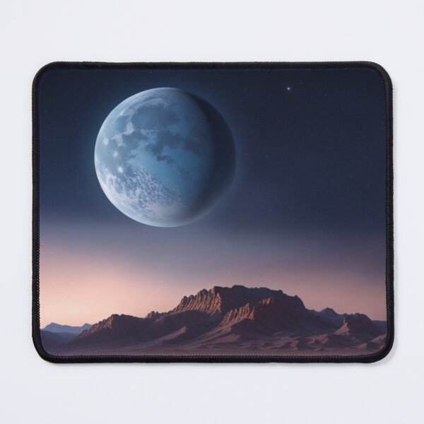 Item preview, moon fall on the desert with oasis designed and sold by JangmiHorang.