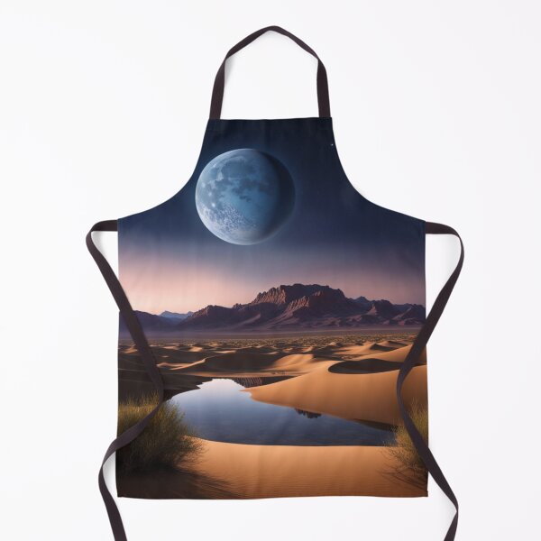 Item preview, moon fall on the desert with oasis designed and sold by JangmiHorang.