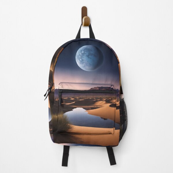 Item preview, moon fall on the desert with oasis designed and sold by JangmiHorang.