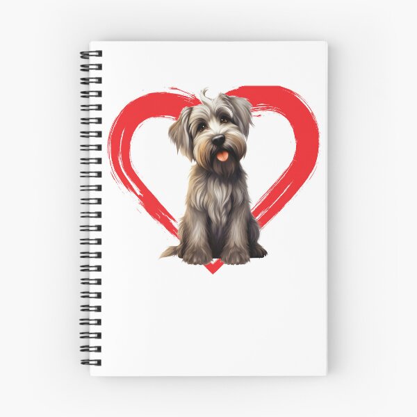 Item preview, Briard Cartoon in Love Heart swoosh  designed and sold by For Dog Sake!®.