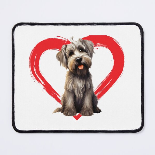Item preview, Briard Cartoon in Love Heart swoosh designed and sold by For Dog Sake!®.