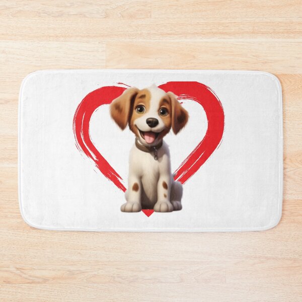 Item preview, Britany Spaniel Cartoon in Love Heart swoosh  designed and sold by For Dog Sake!®.