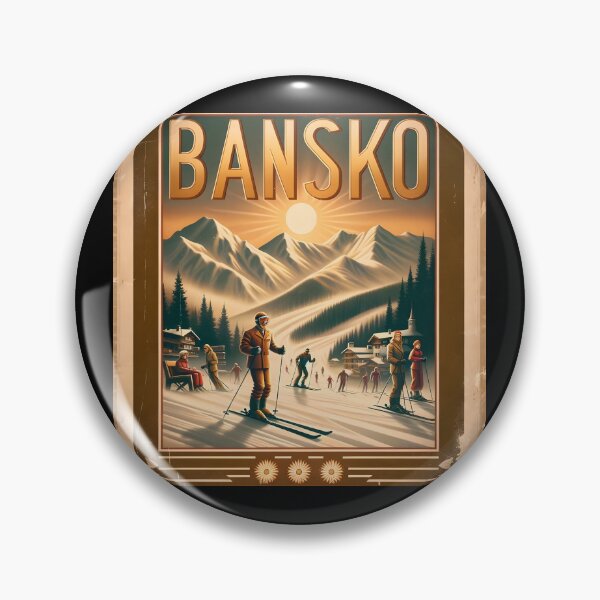 Item preview, Bansko Golden Age Ski Poster Funny Gifts designed and sold by BadhbhArt.