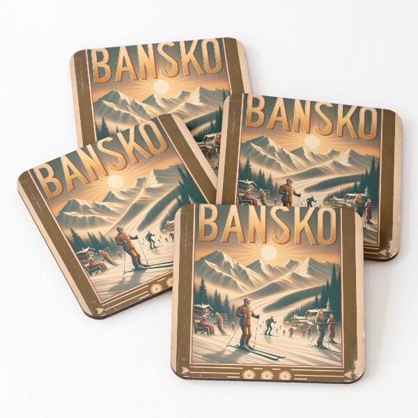 Item preview, Bansko Golden Age Ski Poster Funny Gifts designed and sold by BadhbhArt.