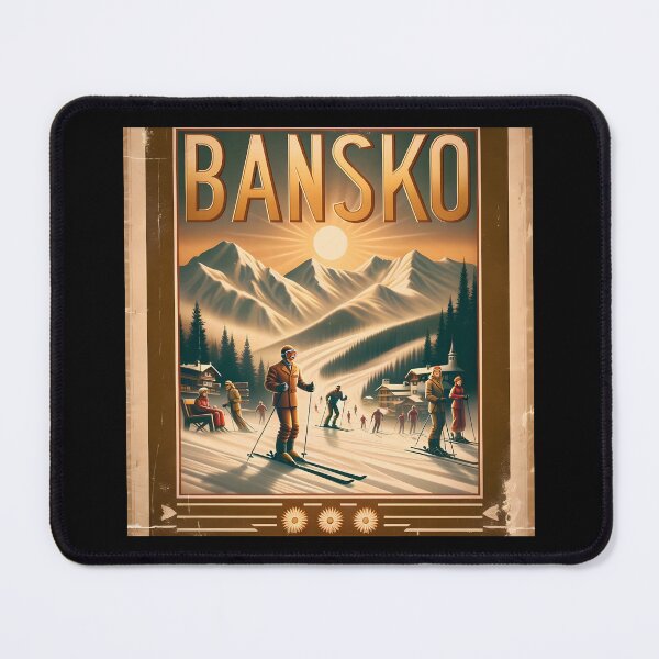 Item preview, Bansko Golden Age Ski Poster Funny Gifts designed and sold by BadhbhLoot.