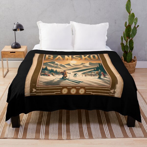 Item preview, Bansko Golden Age Ski Poster Funny Gifts designed and sold by BadhbhArt.