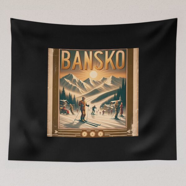 Item preview, Bansko Golden Age Ski Poster Funny Gifts designed and sold by BadhbhLoot.