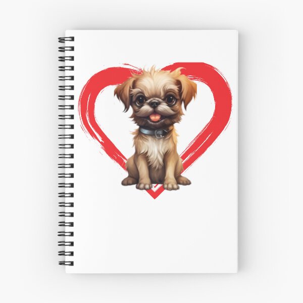Item preview, Brussels Griffon Cartoon in Love Heart swoosh  designed and sold by For Dog Sake!®.