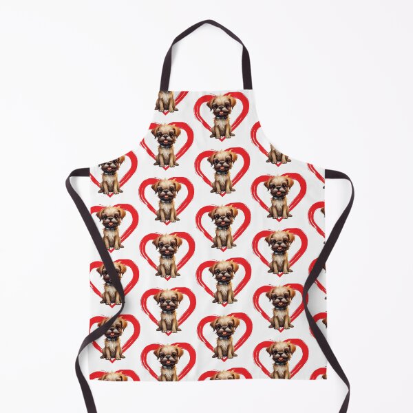 Item preview, Brussels Griffon Cartoon in Love Heart swoosh  designed and sold by For Dog Sake!®.
