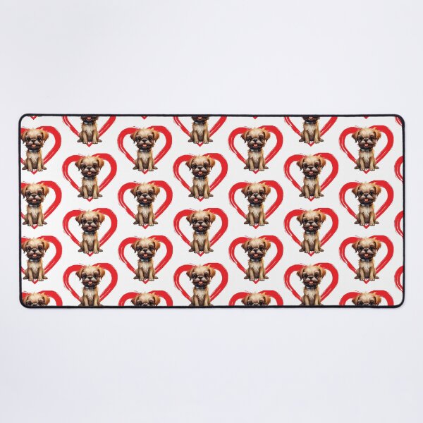 Item preview, Brussels Griffon Cartoon in Love Heart swoosh  designed and sold by For Dog Sake!®.