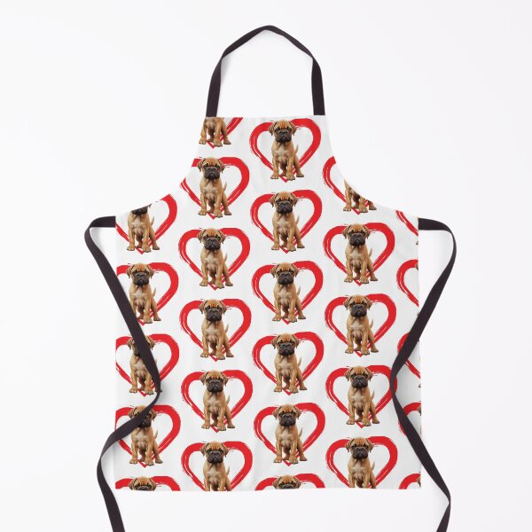 Item preview, Bull Mastiff Cartoon in Love Heart swoosh designed and sold by For Dog Sake!®.