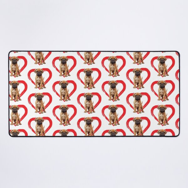Item preview, Bull Mastiff Cartoon in Love Heart swoosh designed and sold by For Dog Sake!®.