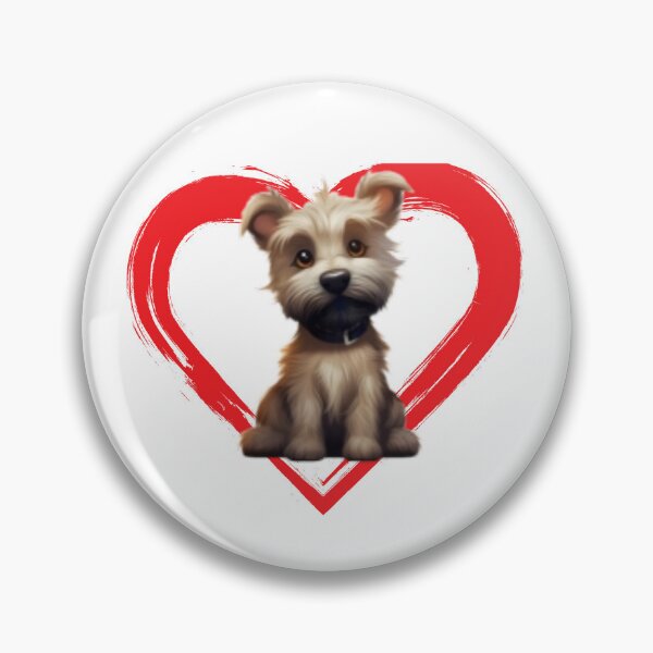 Item preview, Cairn Terrier Cartoon in Love Heart swoosh  designed and sold by For Dog Sake!®.