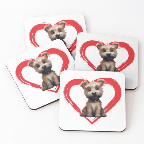 Item preview, Cairn Terrier Cartoon in Love Heart swoosh  designed and sold by For Dog Sake!®.