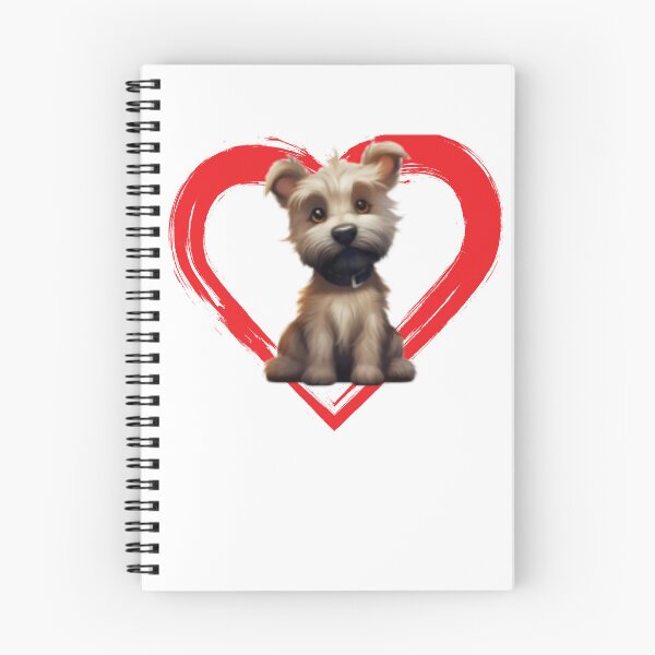 Item preview, Cairn Terrier Cartoon in Love Heart swoosh  designed and sold by For Dog Sake!®.