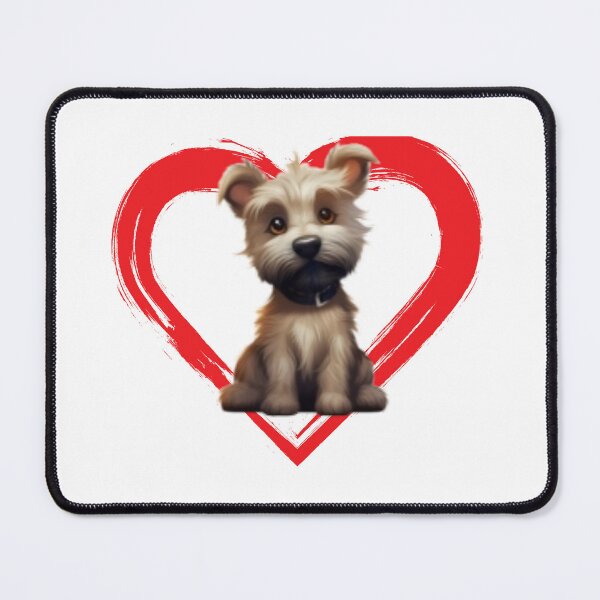 Item preview, Cairn Terrier Cartoon in Love Heart swoosh  designed and sold by For Dog Sake!®.