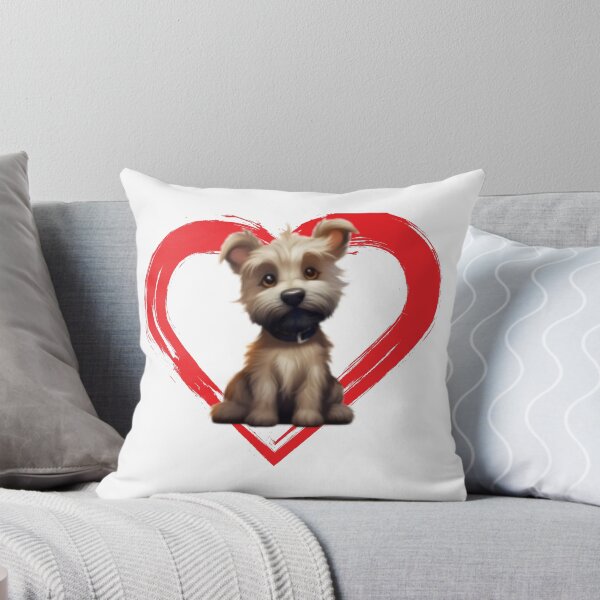 Item preview, Cairn Terrier Cartoon in Love Heart swoosh  designed and sold by For Dog Sake!®.