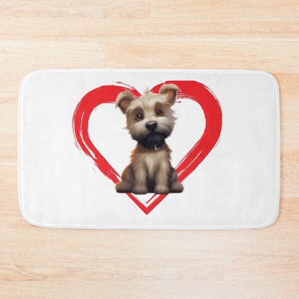 Item preview, Cairn Terrier Cartoon in Love Heart swoosh  designed and sold by For Dog Sake!®.
