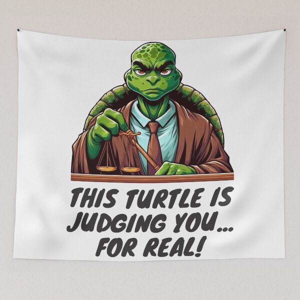 Item preview, this turtle, this turtle is judging you... for real! designed and sold by MarElfArtelier.