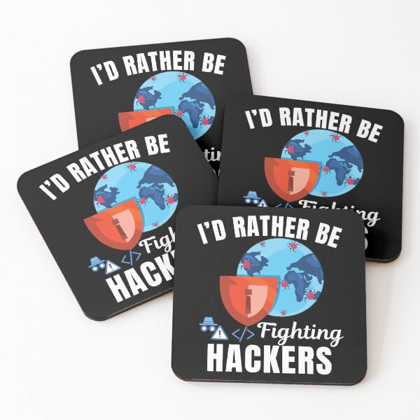 Item preview, I'd rather be fighting hackers, funny cyber security or cybersecurity attack defense expert, network security profession designed and sold by NBSStore.