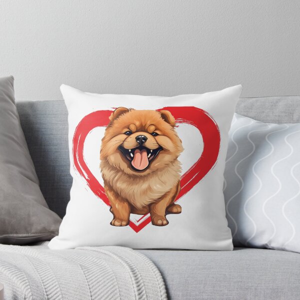 Item preview, Chinese Chow Chow Cartoon in Love Heart swoosh  designed and sold by For Dog Sake!®.