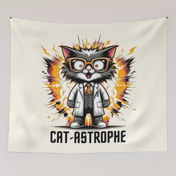 Item preview, Mad Scientist Cat-Astrophe - Explosive Feline Fun designed and sold by RuyaFab.