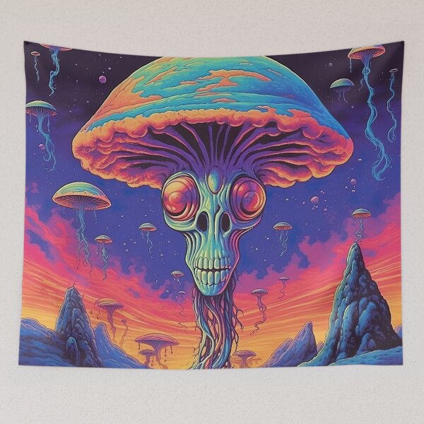Item preview, Planet of the Mushroom Monsters designed and sold by Galactic Psychedelia.