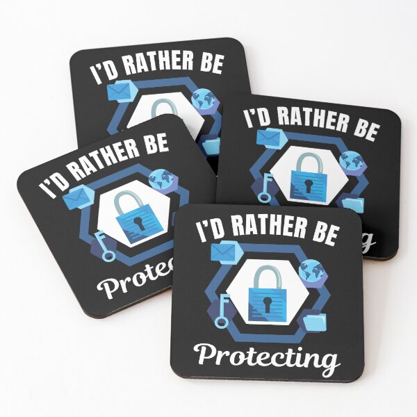 Item preview, I'd rather be protecting, funny cyber security or cybersecurity attack defense expert, network security profession designed and sold by NBSStore.