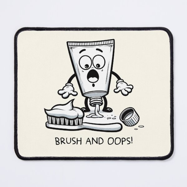 Item preview, Shocked Toothpaste Cartoon Illustration designed and sold by RuyaFab.