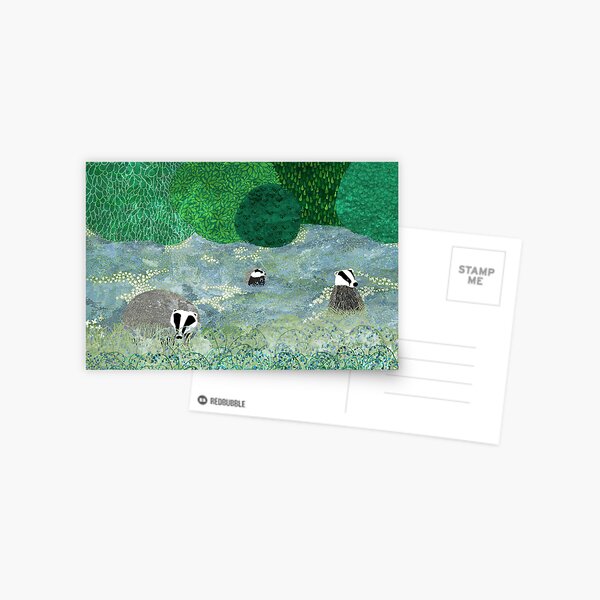 Item preview, Badgers in the Bluebells 2 designed and sold by katherineblower.