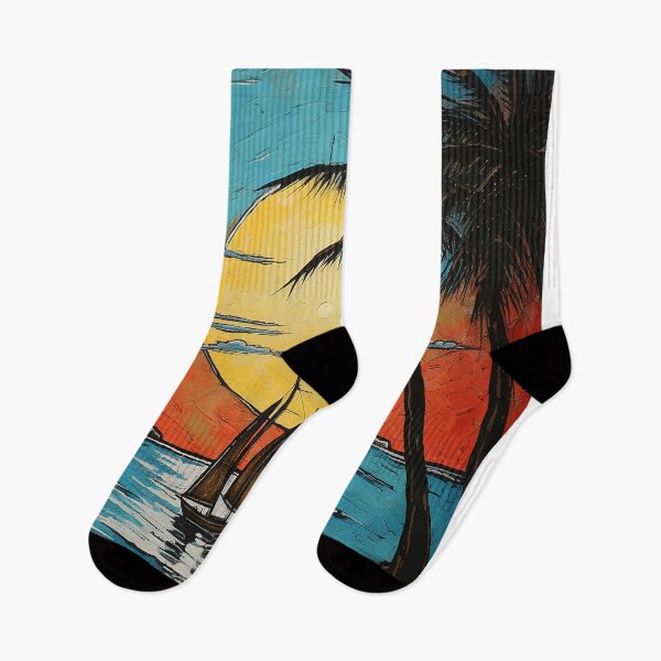 Item preview, Lanikai beach colorful travel vintage graphics designed and sold by wonderfulpark.
