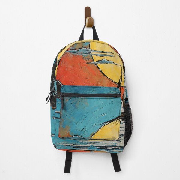 Item preview, Lanikai beach colorful travel vintage graphics designed and sold by wonderfulpark.